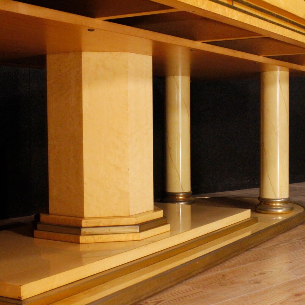 Italian conference table in exotic wood from 20th century