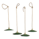 Lot 4 suspensions indus tôle émaillée verte et blanche déco ferme vintage