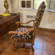 fauteuil  peau de girafe
