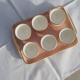 6 Egg cups on vintage Villeroy & Boch tray