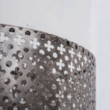 Pair of Mid-Century Perforated Metal Wall Sconce Lights