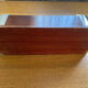 Art deco mail rack mahogany and chrome