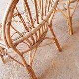 Three vintage rattan chairs
