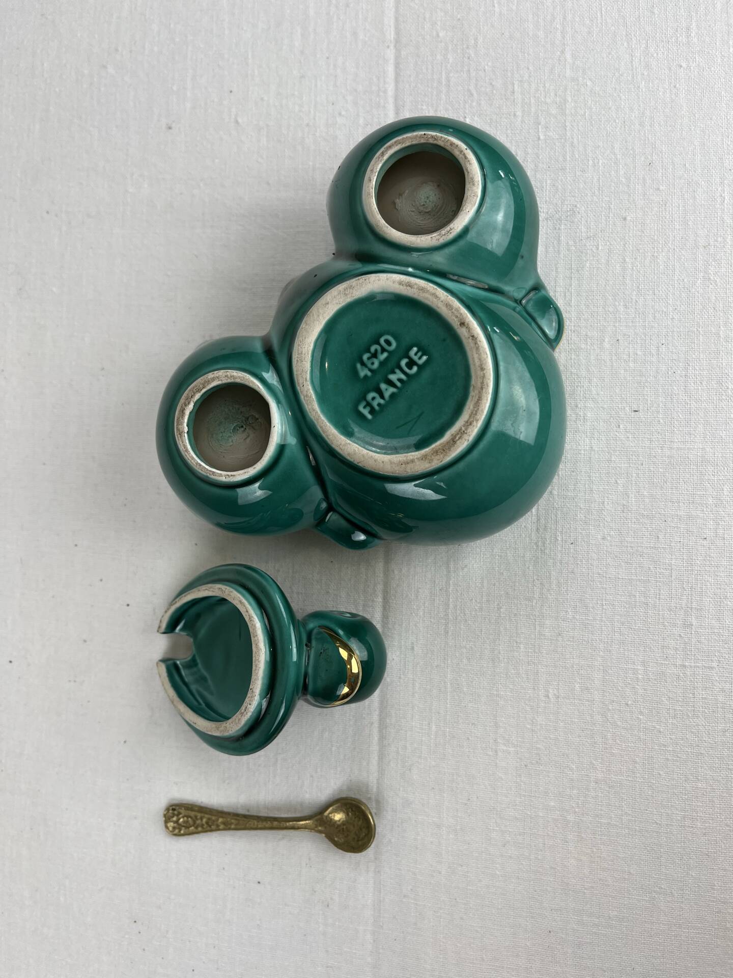 Antique zoomorphic condiment service