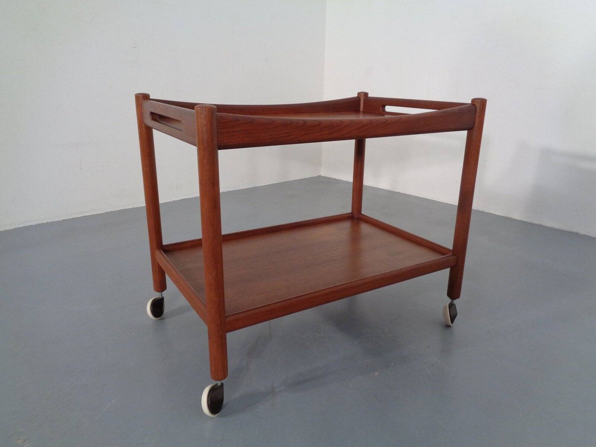 Teak Tea Cart by Hans J. Wegner for Andreas Tuck, Denmark, 1950s