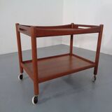 Teak tea cart by Hans J. Wegner for Andreas Tuck, Denmark, 1950s.