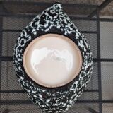 Fruit cut, center of table, ceramic, signed Vallauris, vintage 70s.