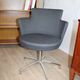 2 vintage swivel armchairs in gray fabric by axelson for garnas 2014 sweden