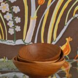 Handmade Akacia Wood Bowls, Set of 4