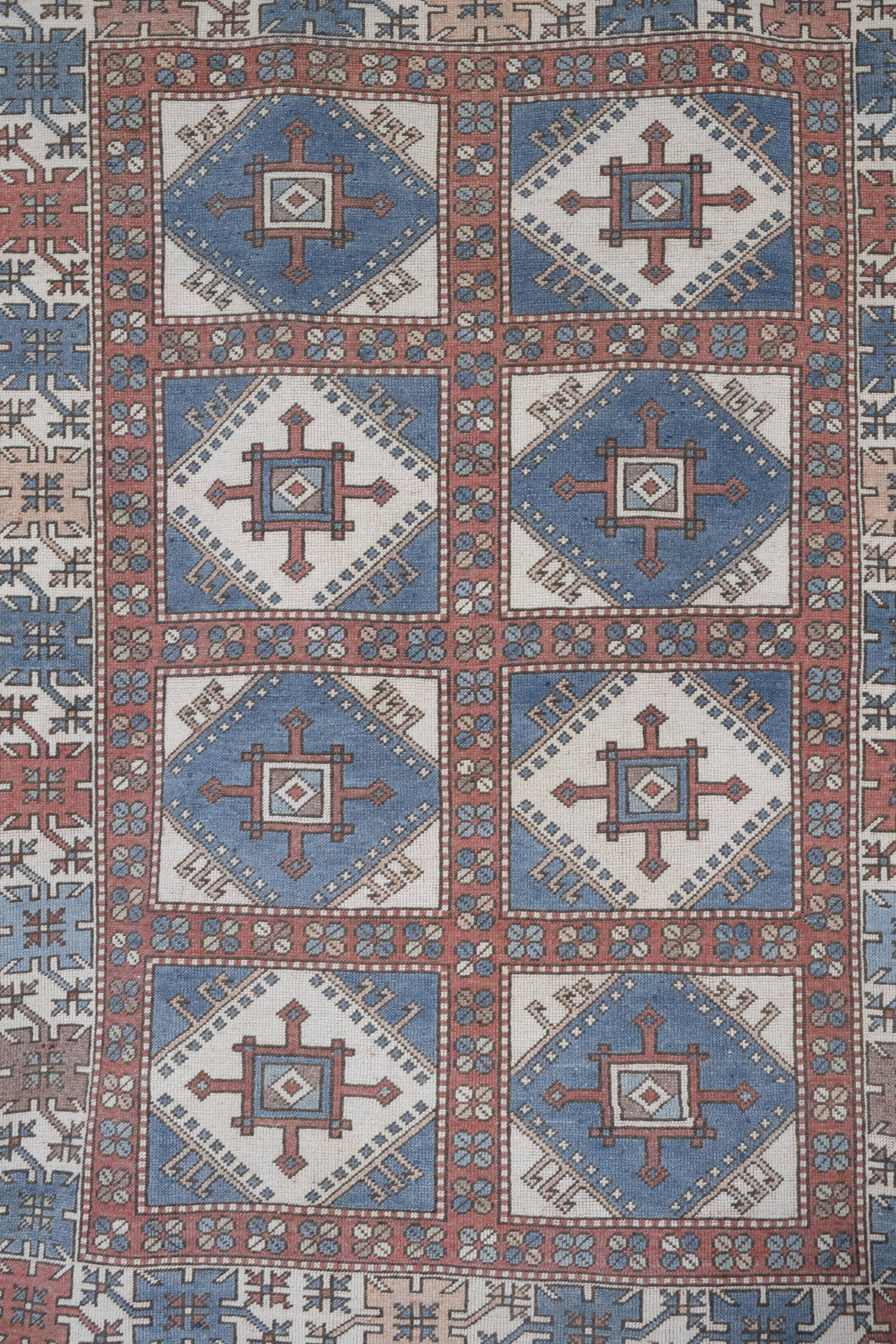 Handknotted wool turkish oushak rug 4'10" x 6'12"