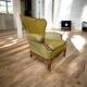 Vintage one-seater baroque armchair