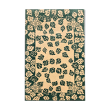 Antique indian carpet hand made green cream wool area 120x205cm