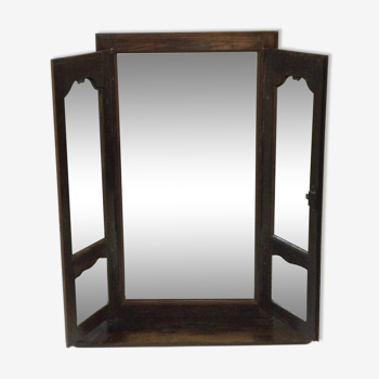 Mirror with its flowered doors 90x111cm