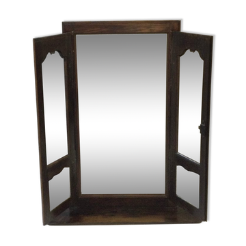 Mirror with its flowered doors 90x111cm