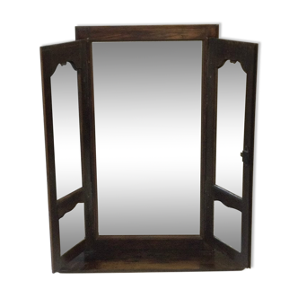 Mirror with its flowered doors 90x111cm