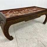 Table basse sculptée à la main Chine années 1930