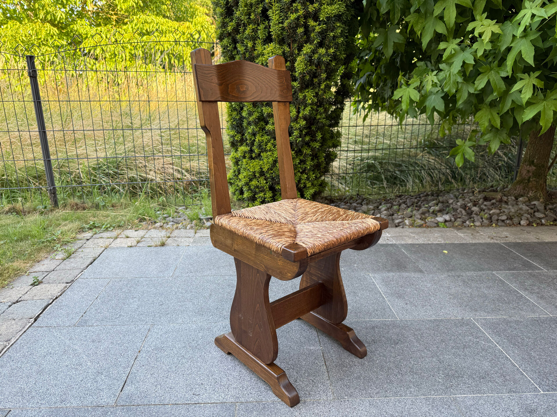 Set of 6 rustic 1970s chairs
