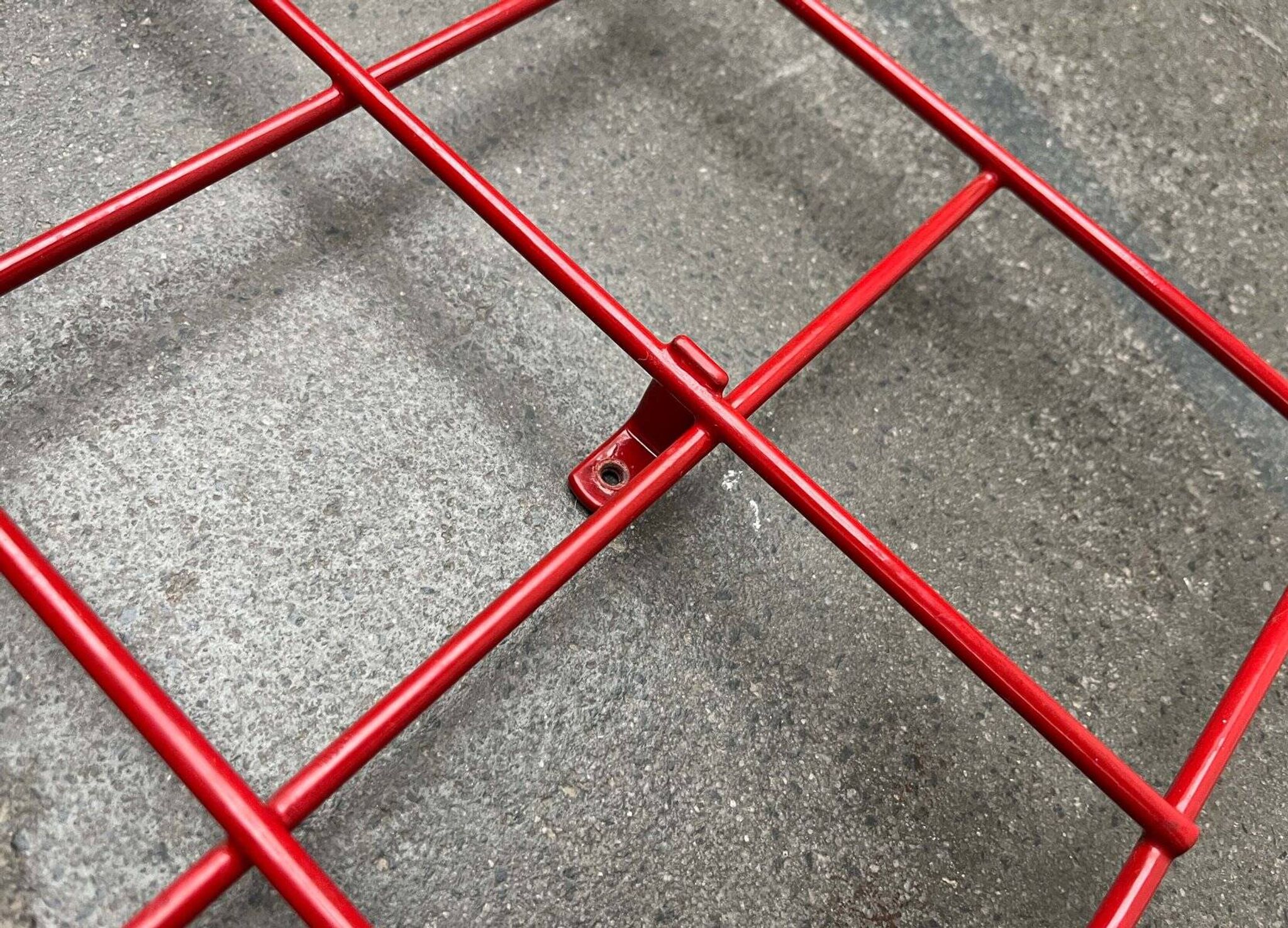 Red rope coat rack, modern German mid-century, 1960s.