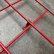 Red rope coat rack, modern German mid-century, 1960s.
