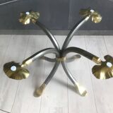 Coffee Table in Brass and Iron by Manfred Bredohl, Germany, 1970s