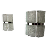 Pair of sconces by Kaiser Leuchten, frosted glass, Germany, 1960