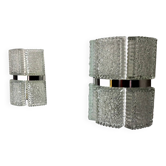 Pair of sconces by Kaiser Leuchten, frosted glass, Germany, 1960