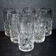 SAINT-LOUIS Series of 6 TARN juice glasses in vintage cut crystal 1960-70 water glass, longdrink
