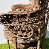 Fauteuil ' paon ' Emmanuelle XL. Vintage 70s