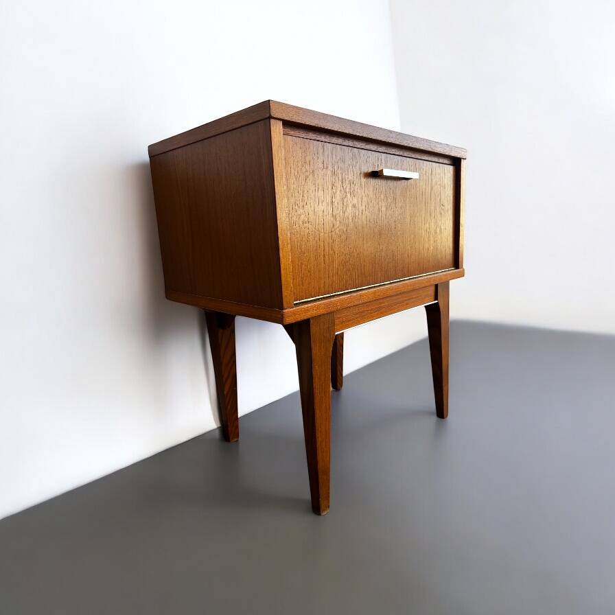 wooden bedside table / vintage side cabinet