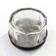 Art Deco pill box, crystal, silver-plated copper, Poland, 1930s