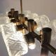 Unique Design Glass Chandelier, Czechoslovakia, 1970s