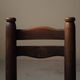 Set of 4 modernist chairs in beech and woven cord, France, circa 1940.