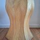 Vintage rattan and wicker table leg, old furniture