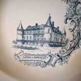 round and hollow ceramic dish, Clairefontaine ironstone, Château series