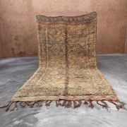 Tapis Marocain pêche et vert - 220 x 388 cm
