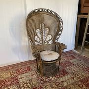 Vintage Emmanuelle armchair in rattan