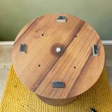 Wooden side table with magazine rack