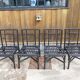 Fauteuils en rotin noir