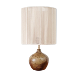 Lampe grès et corde de coton