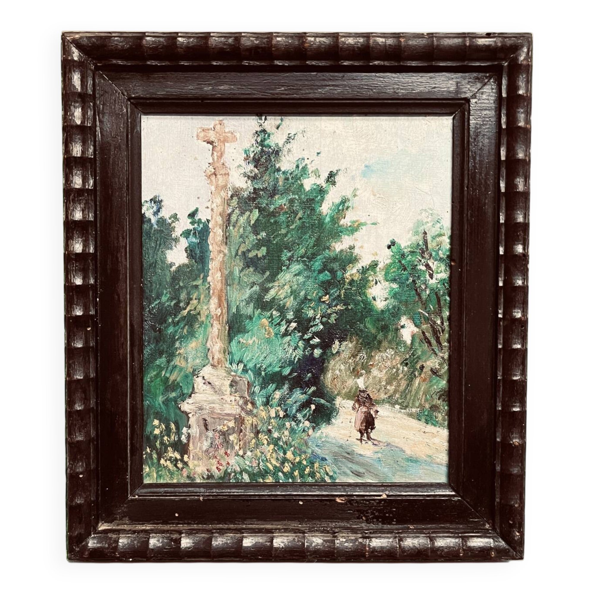 Tableau early 20th century "The Calvary"