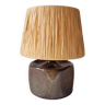 Sandstone and raffia lamp