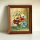 TABLEAU Vintage Bouquet aux ANEMONES