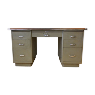 Ancien bureau Industriel Kaki Remington Rand de 1950
