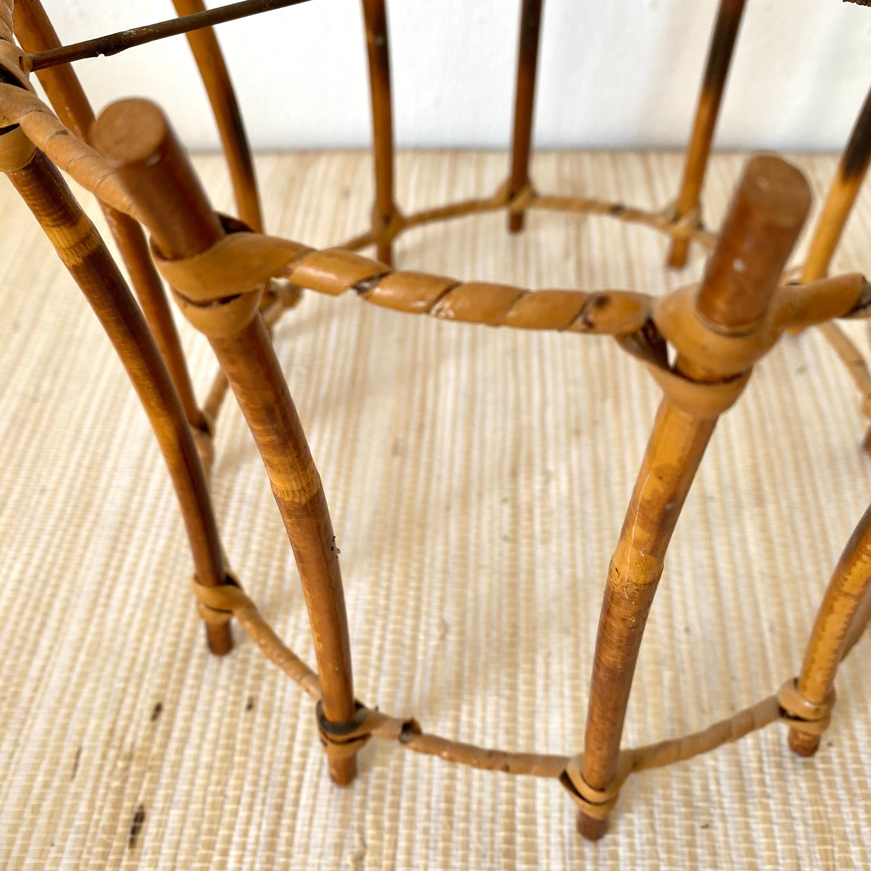 Vintage rattan lampshade