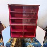 Vintage display cabinet in mahogany veneer