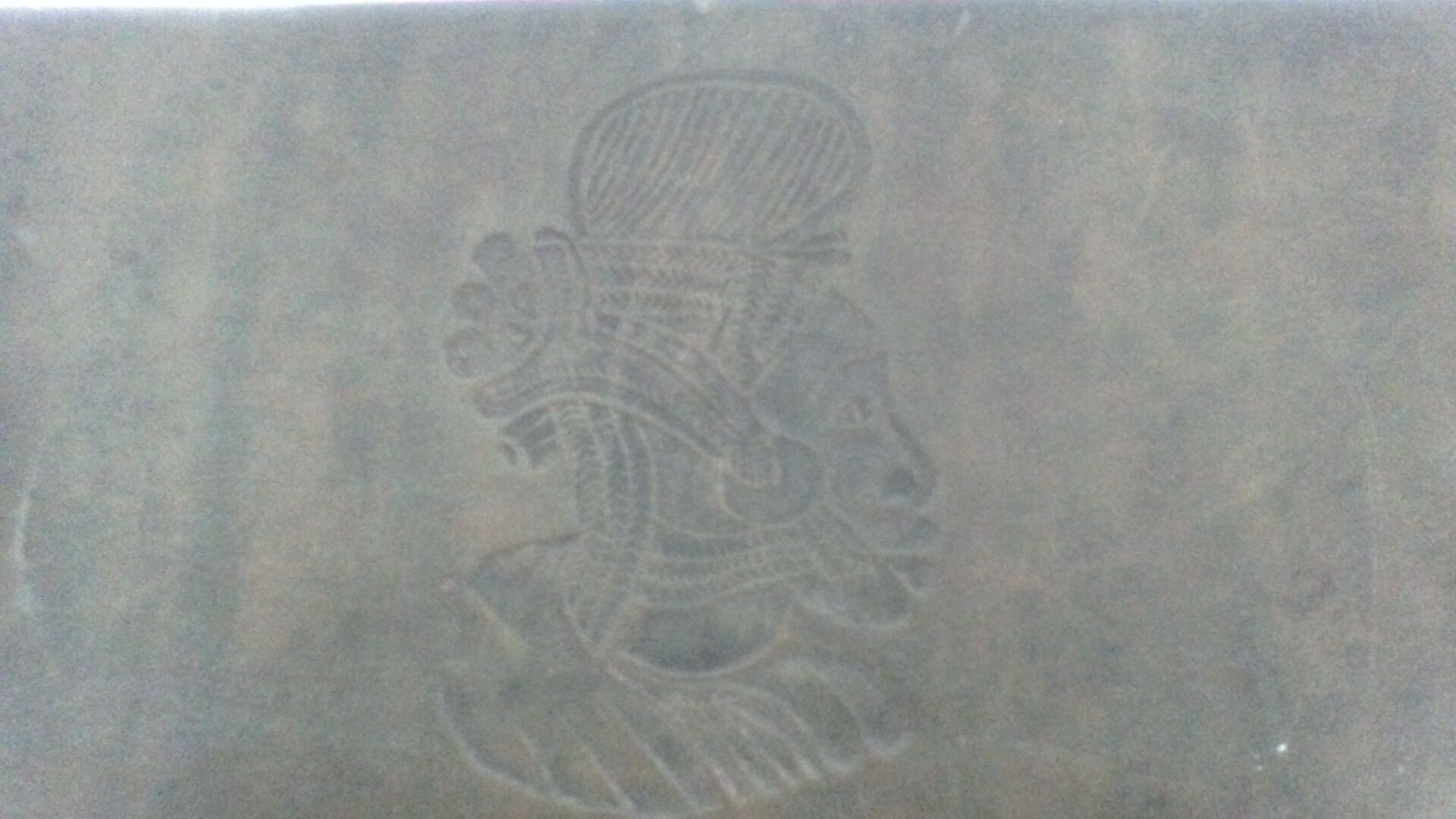 Storage box, leather, vintage