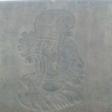 Storage box, leather, vintage