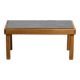 Table basse en ardoise et orme, Maison Regain, 1980