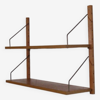 Etagere danoise en teck et laiton 1960