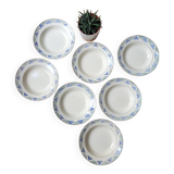 Set of 7 soup plates n°64 Moulin des Loups et Hamage